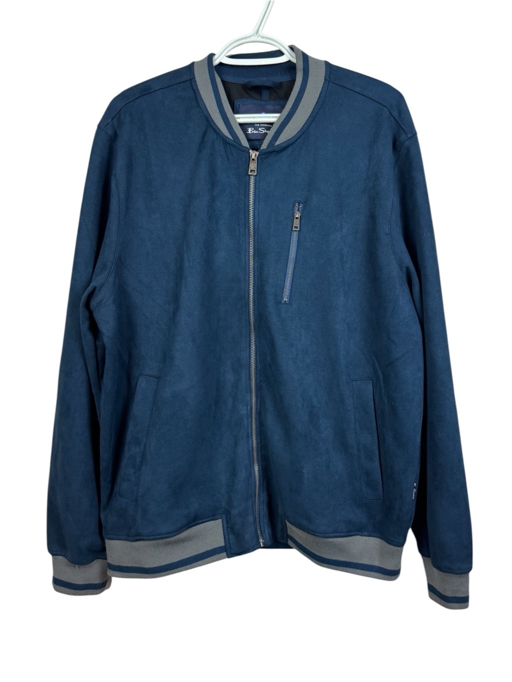 Ben Sherman Faux Suede Bomber Jacket L
